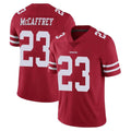 Elroe SF.49ers #23 Christian McCaffrey Player Red Limited Vapor Untouchable Home Game Stitched Jerseys