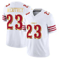 Elroe SF.49ers #23 Christian McCaffrey Player White 2025 Rivalries Collection Game Limited Stitched Jerseys
