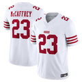 Elroe SF.49ers #23 Christian McCaffrey Player White Vapor F.U.S.E. Limited Stitched Jerseys