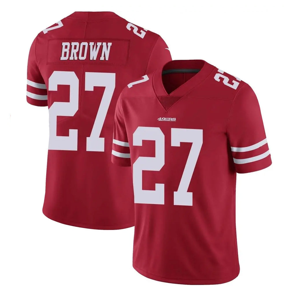 Elroe SF.49ers #27 Ji'Ayir Brown Player Red Limited Vapor Untouchable Home Game Stitched Jerseys