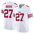 Elroe SF.49ers #27 Ji'Ayir Brown Player White Limited Vapor F.U.S.E. Home Game Stitched Jerseys