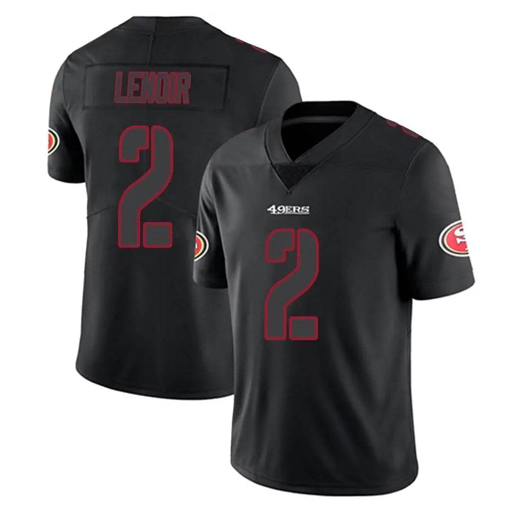 Elroe SF.49ers #2 Deommodore Lenoir Player Black Impact Limited Home Game Stitched Jerseys