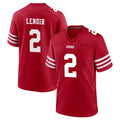 Elroe SF.49ers #2 Deommodore Lenoir Player Red Game Home Stitched Jerseys