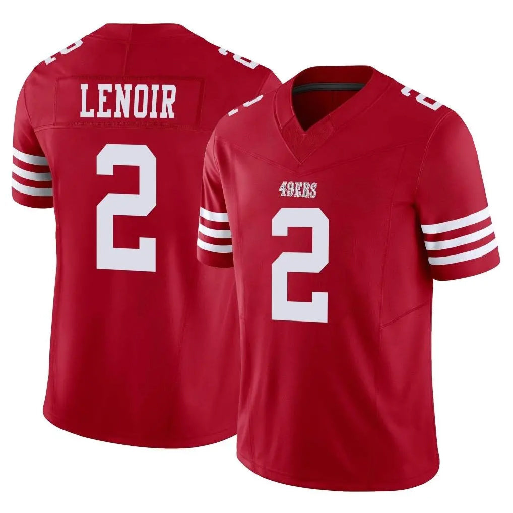 Elroe SF.49ers #2 Deommodore Lenoir Player Red Limited Vapor F.U.S.E. Home Game Stitched Jerseys