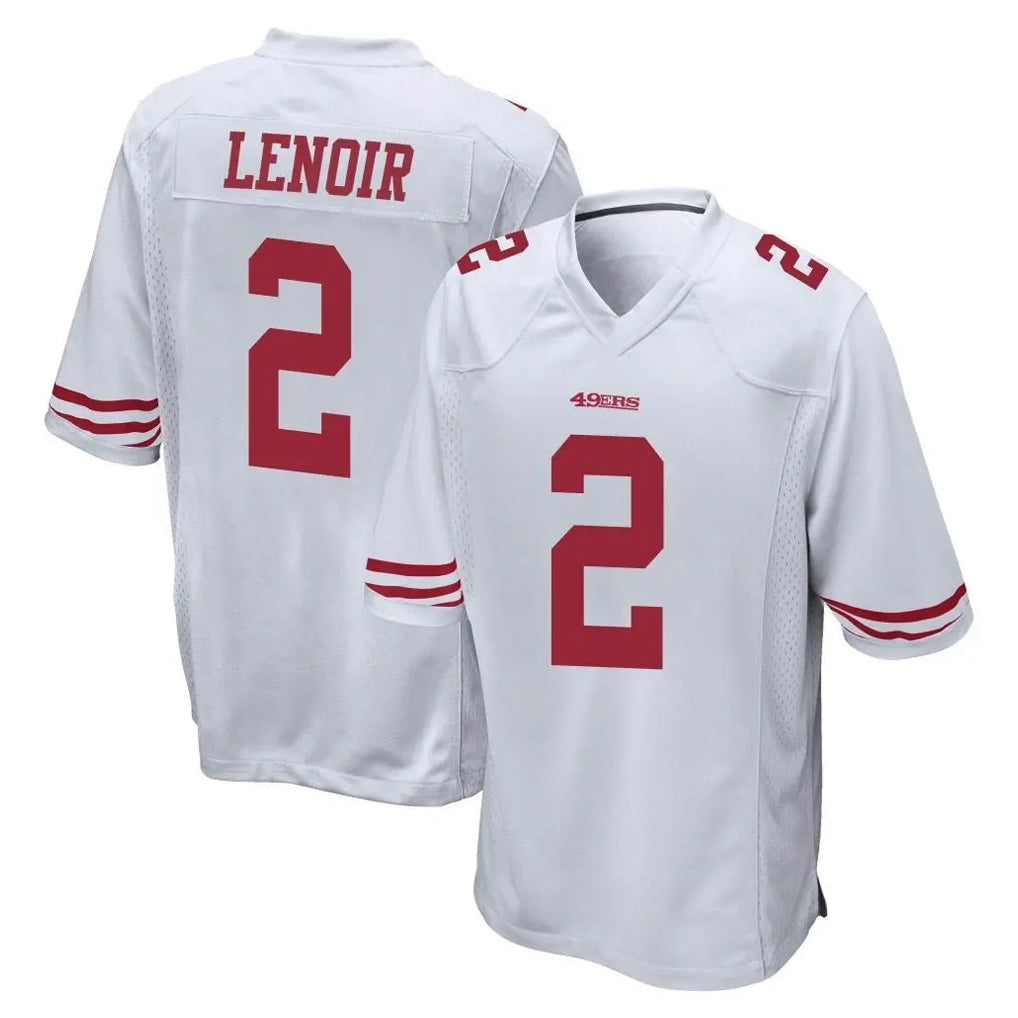 Elroe SF.49ers #2 Deommodore Lenoir Player White Home Game Stitched Jerseys