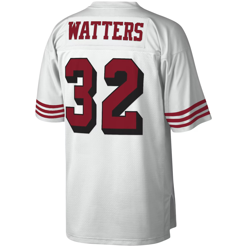 Elroe SF.49ers #32 Ricky Watters Mitchell & Ness White Legacy Replica Jersey