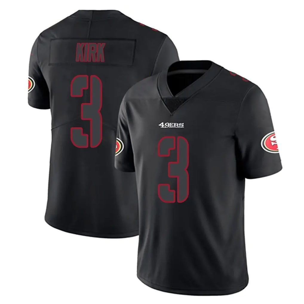 Elroe SF.49ers #3 Christian Kirk Player Black Impact Limited Home Game Stitched Jerseys