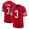 Elroe SF.49ers #3 Christian Kirk Player Red Game Home Stitched Jerseys