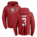 Elroe SF.49ers #3 Christian Kirk Player Red LOGO Pullover Hoodies Home Game Stitched Jerseys