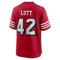 Elroe SF.49ers #42 Ronnie Lott Scarlet Retired Player Alternate Game Stitched Jerseys