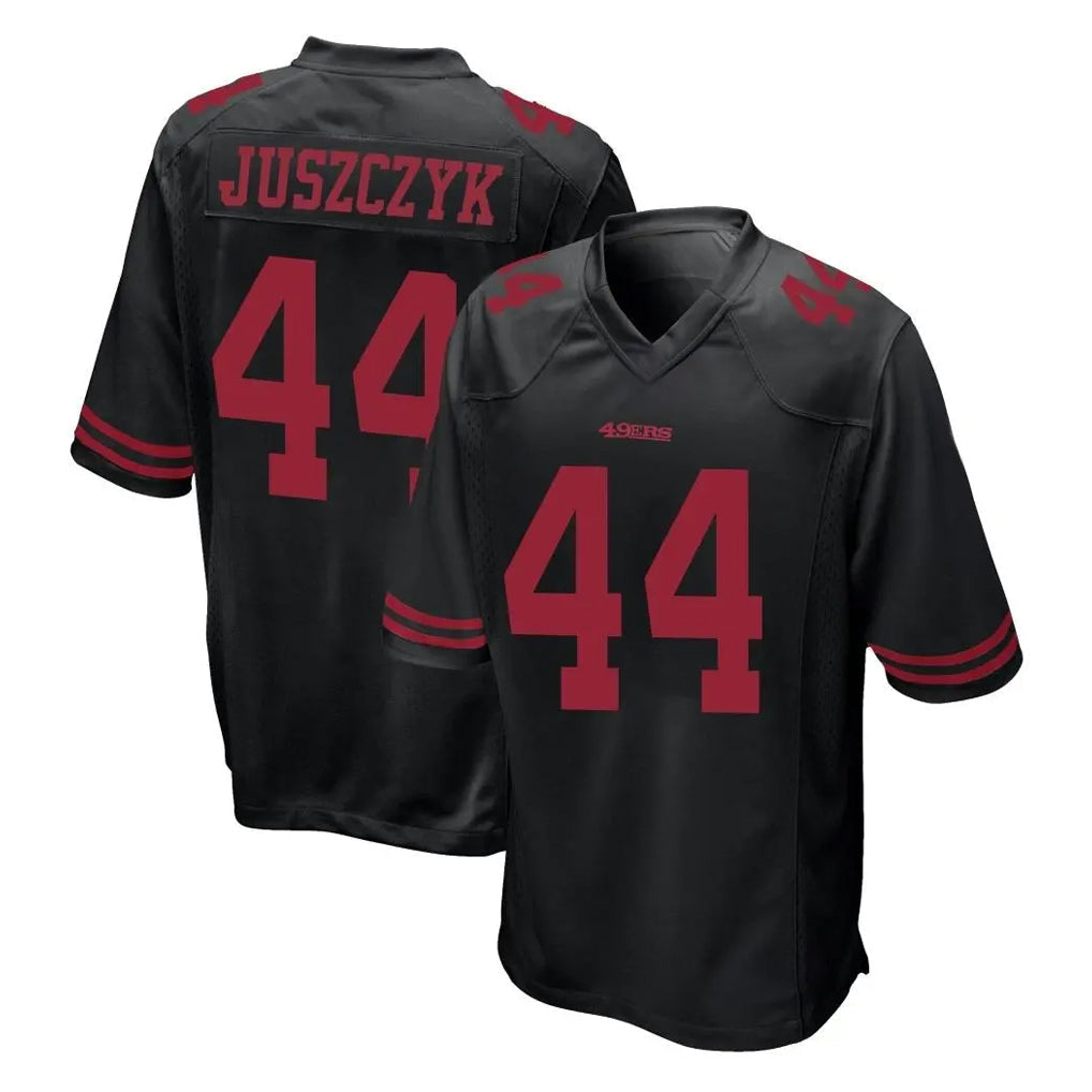 Elroe SF.49ers #44 Kyle Juszczyk Player Black Alternate Home Game Stitched Jerseys
