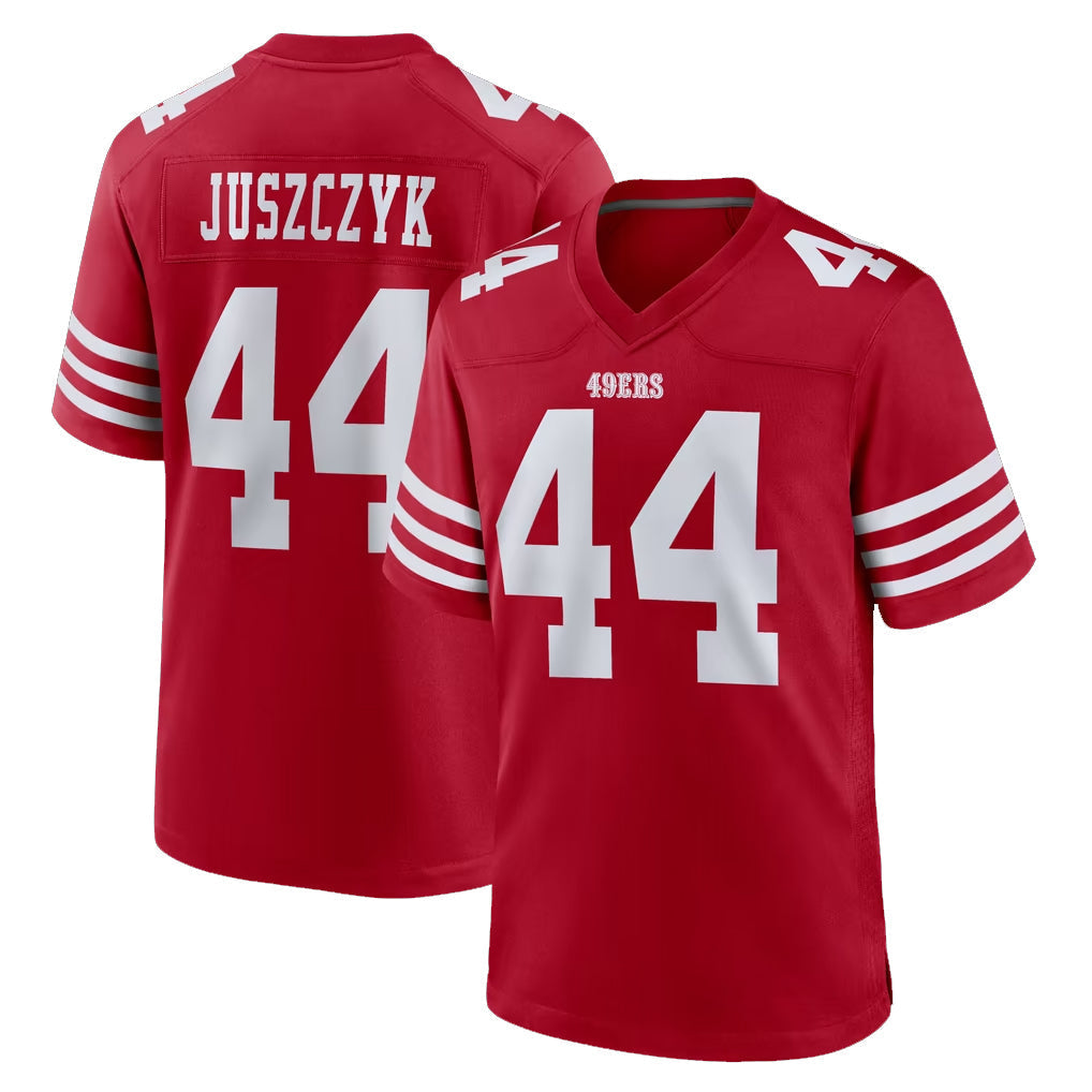 Elroe SF.49ers #44 Kyle Juszczyk Player Red Game Home Stitched Jerseys