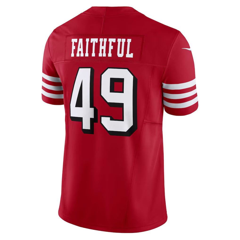 Elroe SF.49ers #49 The Faithful Player Scarlet Vapor F.U.S.E. Limited  Football Jerseys