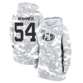 Elroe SF.49ers #54 Fred Warner Player Arctic Camo Salute to Service Hoodies Stitched Jerseys
