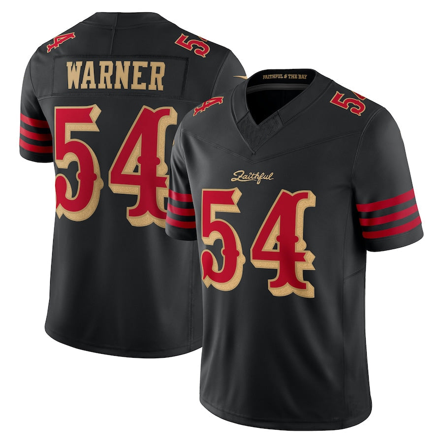 Elroe SF.49ers #54 Fred Warner Player Rivalries Collection Vapor Limited Black Stitched Jerseys