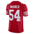 Elroe SF.49ers #54 Fred Warner Scarlet Team Vapor F.U.S.E. Stitched Limited Jerseys