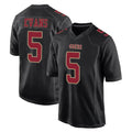Elroe SF.49ers #5 Mike Evans Player Black Fashion Home Game Stitched Jerseys