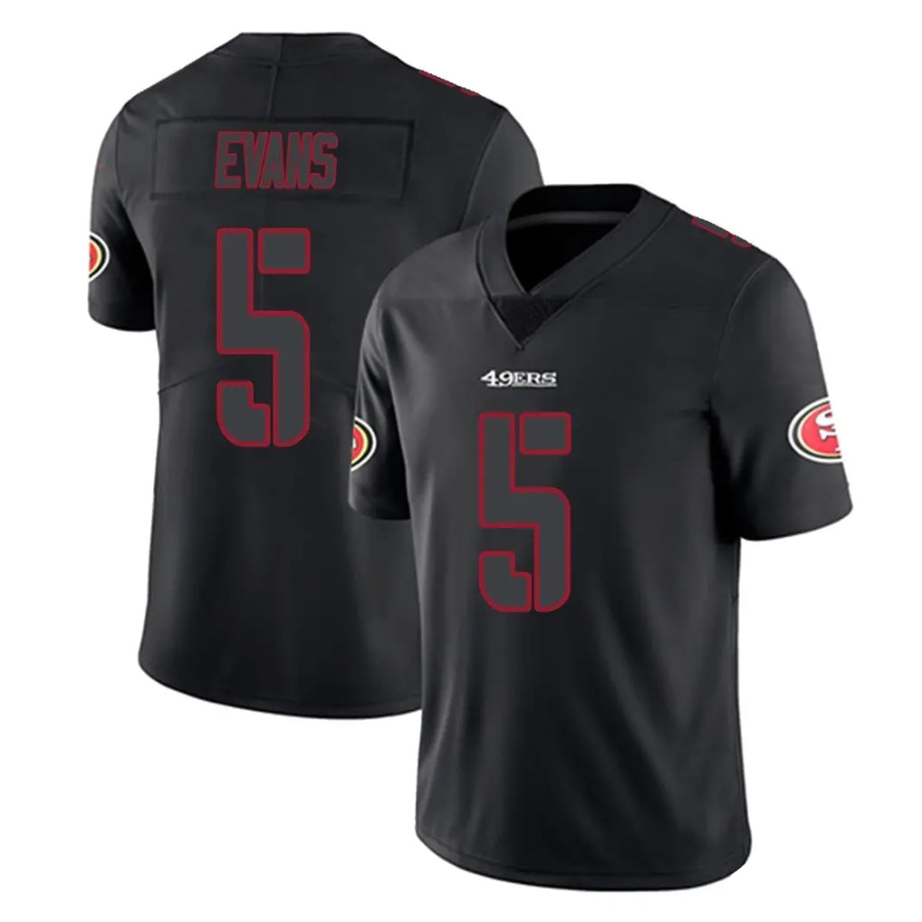 Elroe SF.49ers #5 Mike Evans Player Black Impact Limited Home Game Stitched Jerseys
