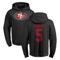 Elroe SF.49ers #5 Mike Evans Player Black LOGO Pullover Hoodies Home Game Stitched Jerseys
