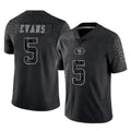 Elroe SF.49ers #5 Mike Evans Player Black Limited Reflective Home Game Stitched Jerseys