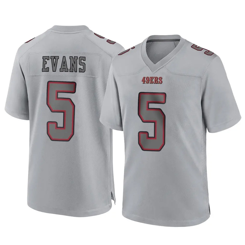 Elroe SF.49ers #5 Mike Evans Player Gray Atmosphere Fashion Home Game Stitched Jerseys