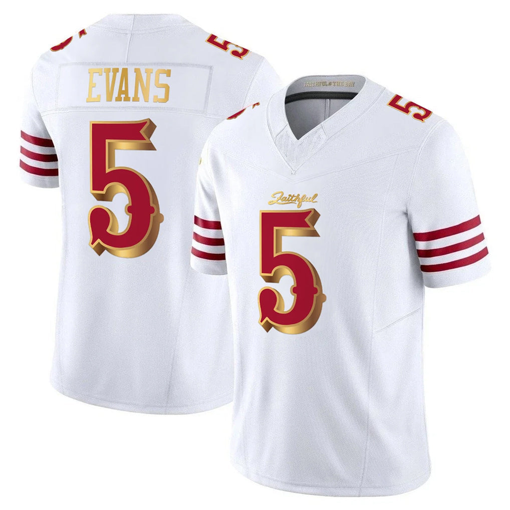 Elroe SF.49ers #5 Mike Evans Player White 2025 Rivalries Collection Game Limited Stitched Jerseys