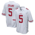 Elroe SF.49ers #5 Mike Evans Player White Home Game Stitched Jerseys