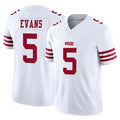 Elroe SF.49ers #5 Mike Evans Player White Limited Vapor F.U.S.E. Home Game Stitched Jerseys