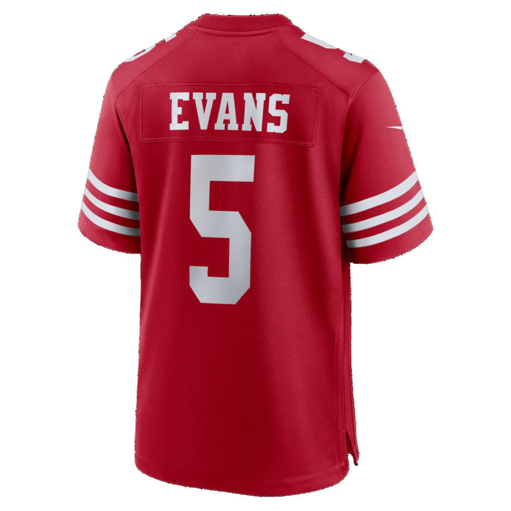 Elroe SF.49ers #5 Mike Evans Scarlet Game Stitched Jerseys
