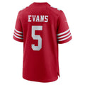 Elroe SF.49ers #5 Mike Evans Scarlet Game Stitched Jerseys