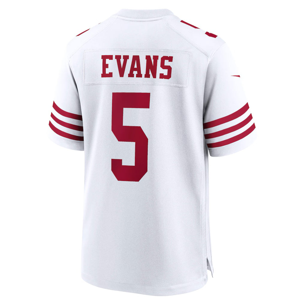 Elroe SF.49ers #5 Mike Evans White Game Stitched Jerseys