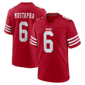 Elroe SF.49ers #6 Malik Mustapha Player Red Game Home Stitched Jerseys