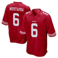 Elroe SF.49ers #6 Malik Mustapha Player Red Home Game Stitched Jerseys
