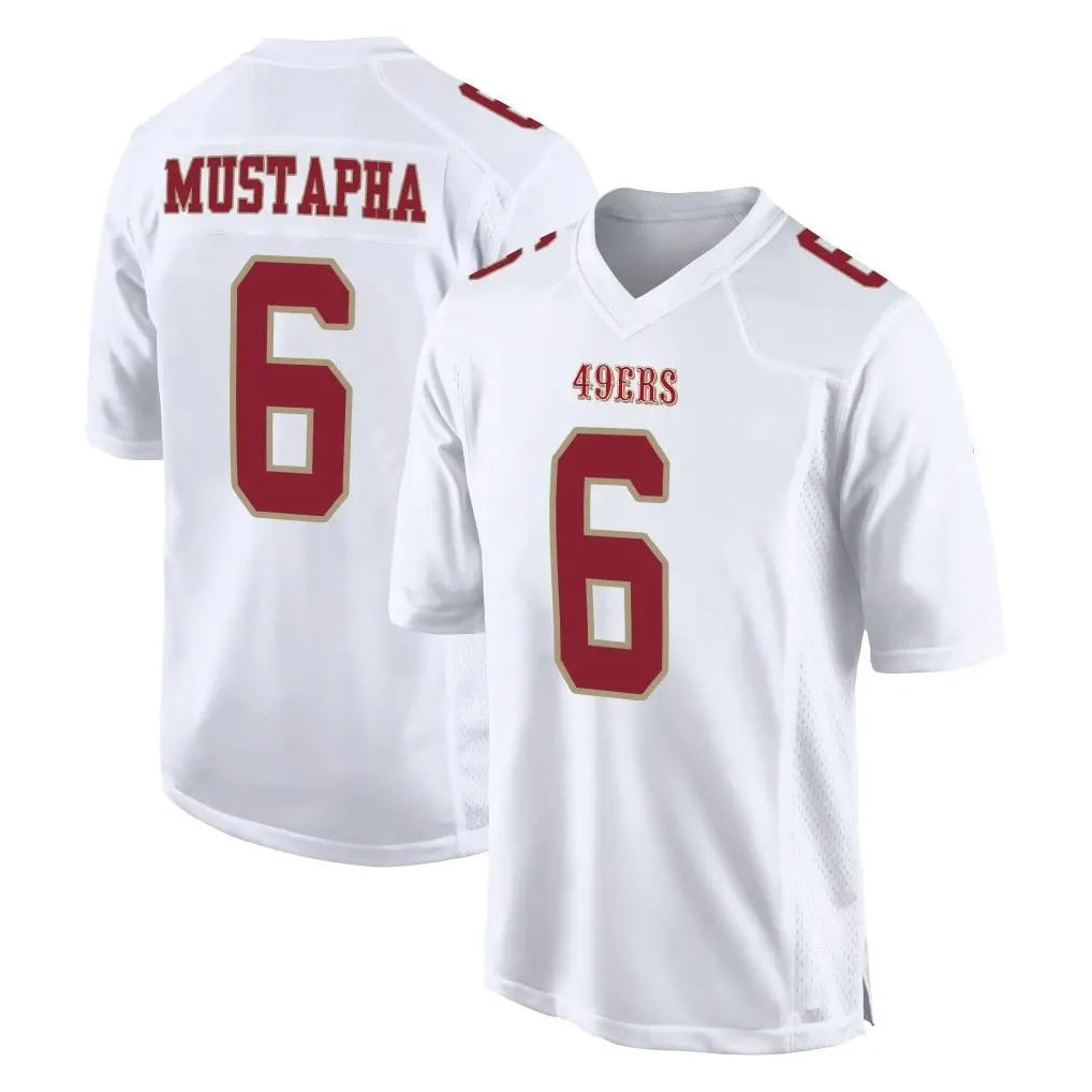 Elroe SF.49ers #6 Malik Mustapha Player White Fashion Home Game Stitched Jerseys