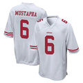 Elroe SF.49ers #6 Malik Mustapha Player White Home Game Stitched Jerseys
