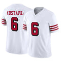 Elroe SF.49ers #6 Malik Mustapha Player White Limited Alternate Vapor F.U.S.E. Home Game Stitched Jerseys