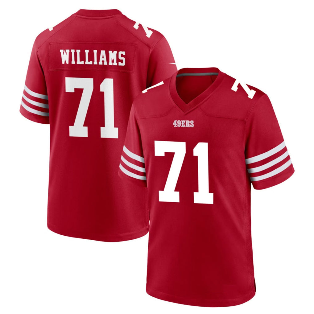 Elroe SF.49ers #71 Trent Williams Player Red Game Home Stitched Jerseys