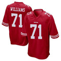 Elroe SF.49ers #71 Trent Williams Player Red Home Game Stitched Jerseys