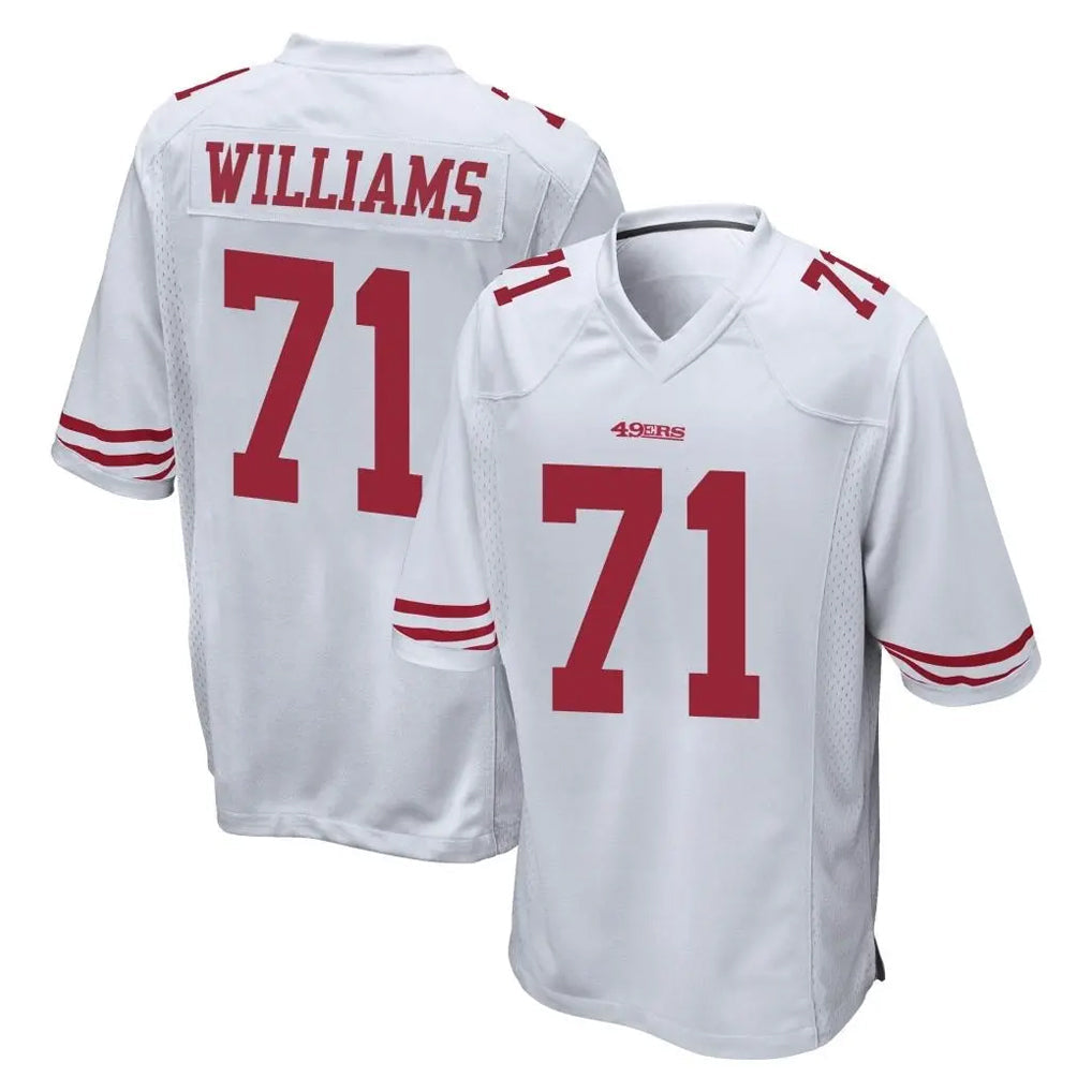 Elroe SF.49ers #71 Trent Williams Player White Home Game Stitched Jerseys