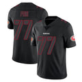 Elroe SF.49ers #77 Dominick Puni Player Black Impact Limited Home Game Stitched Jerseys