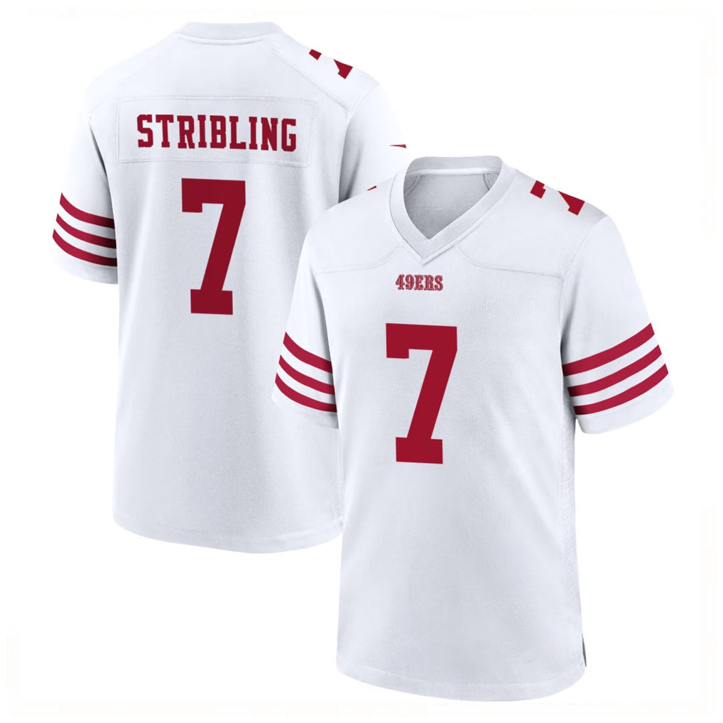 Elroe SF.49ers #7 De'Zhaun Stribling Player White Game Home Stitched Jerseys