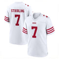 Elroe SF.49ers #7 De'Zhaun Stribling Player White Game Home Stitched Jerseys
