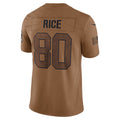 Elroe SF.49ers #80 Jerry Rice Player Brown Salute To Service Limited Stitched Jerseys