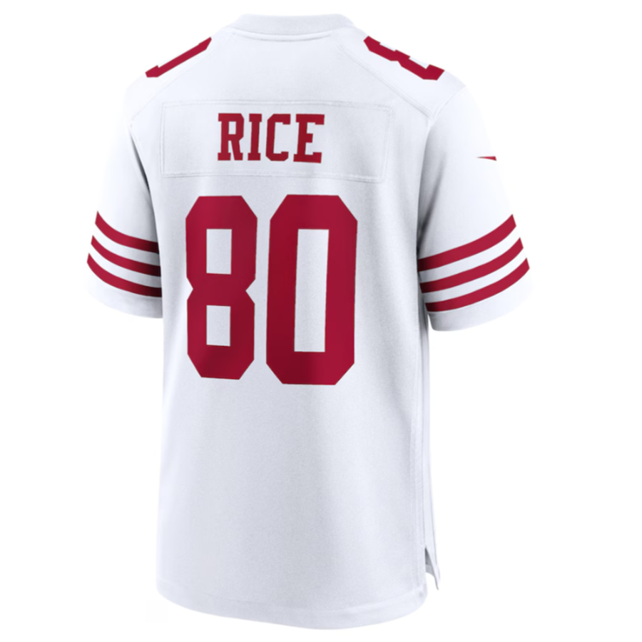 Elroe SF.49ers #80 Jerry Rice White Retired Player Game American Stitched Jersey