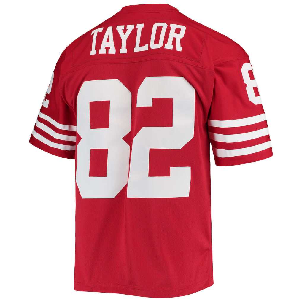 Elroe SF.49ers #82 John Taylor Mitchell & Ness Scarlet Legacy Replica Jersey