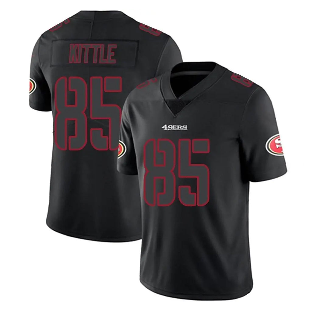 Elroe SF.49ers #85 George Kittle Player Black Impact Limited Home Game Stitched Jerseys