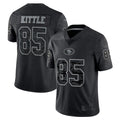 Elroe SF.49ers #85 George Kittle Player Black RFLCTV Limited Stitched Jerseys
