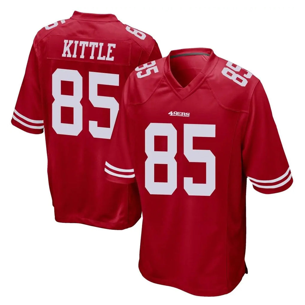 Elroe SF.49ers #85 George Kittle Player Red Home Game Stitched Jerseys