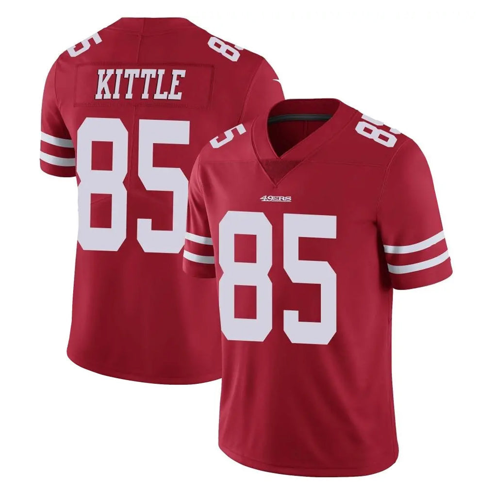 Elroe SF.49ers #85 George Kittle Player Red Limited Vapor Untouchable Home Game Stitched Jerseys