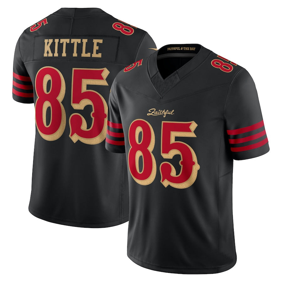 Elroe SF.49ers #85 George Kittle Player Rivalries Collection Vapor Limited Black Stitched Jerseys